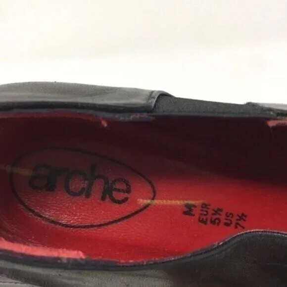 Arche womans black leather flats 7.5M BoxS