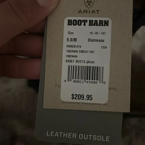 Ariat Brown Heeled Boots Square Toe
