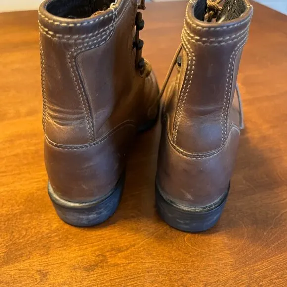 Ariat Heritage flat lace-up ankle boots women 6.5 brown leather