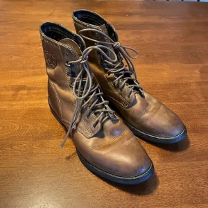 Ariat Heritage flat lace-up ankle boots women 6.5 brown leather