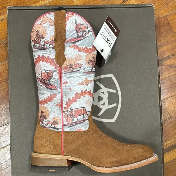 Ariat Women's Heeled Boots - Brown and Red