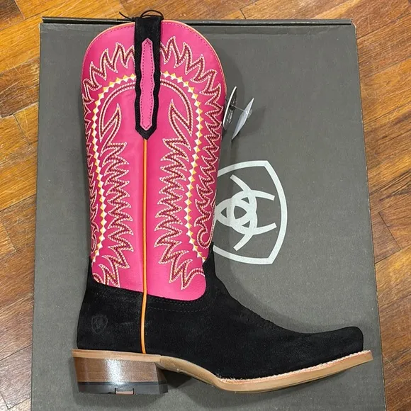Ariat Women's Heeled Boots - Pink and Black