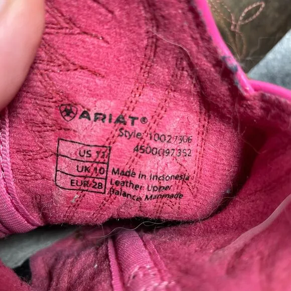 Ariat Youth Quickdraw VentTEK Western Boots Size 11 Multicolor