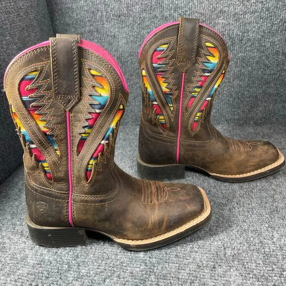 Ariat Youth Quickdraw VentTEK Western Boots Size 11 Multicolor