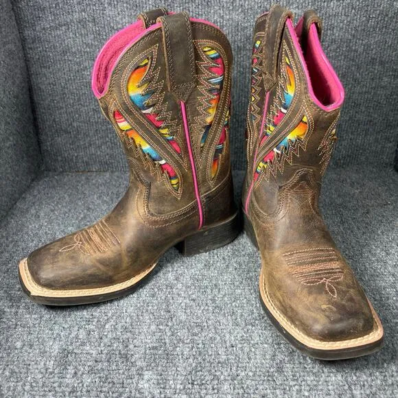 Ariat Youth Quickdraw VentTEK Western Boots Size 11 Multicolor