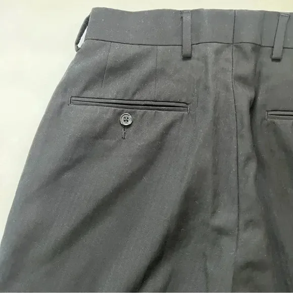 Arrow Dress Pants Men Size 30 x 32 Black Straight Leg Flat Front Business Casual