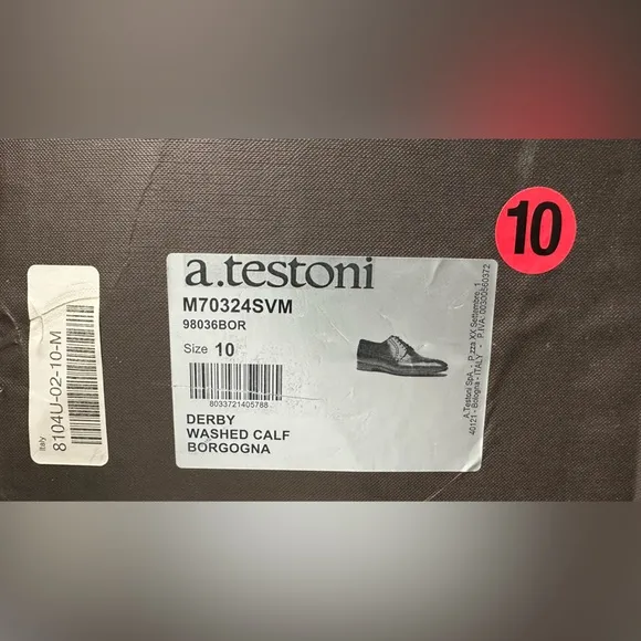 a.testoni derby washed calf borgogna