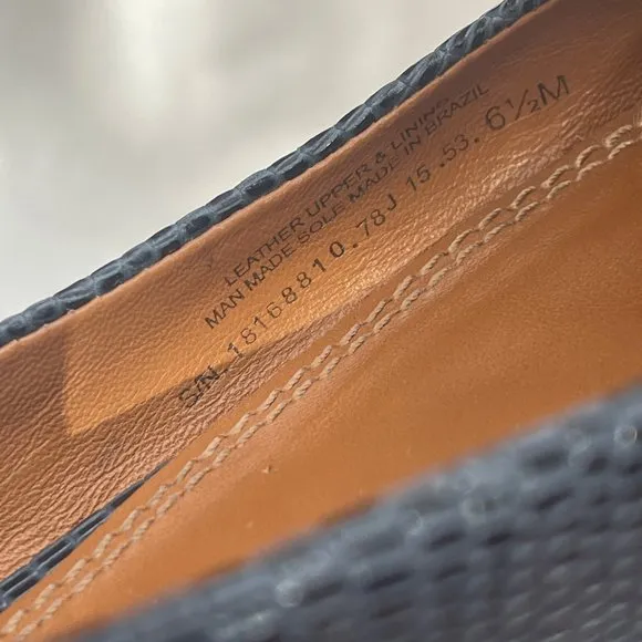Auc Tory Burch Mini Miller LIZARD Leather Ballet Flats Size 6.5