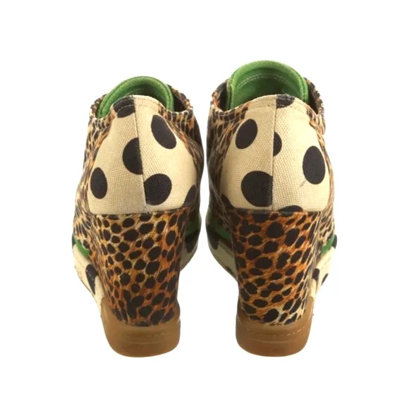 Authenthic D&amp;G Dolce And Gabbana Canvas Printed Lace-Up Boots Sneakers