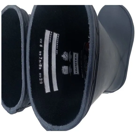 Authentic Hunter Kids First Classic Rain Boots Navy Blue 7 Boys 6 Girls 24 month