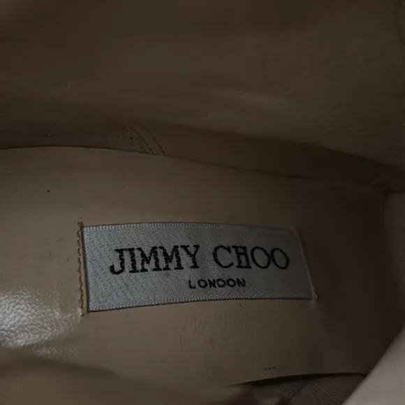 Authentic Jimmy Choo London designer ankle heeled boots