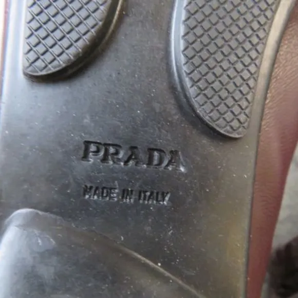 Authentic Prada Brown Leather Flats
