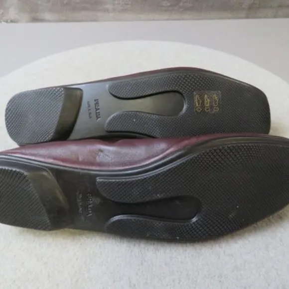 Authentic Prada Brown Leather Flats