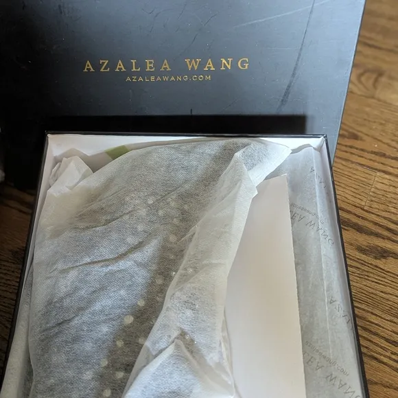 Azalea Wang Black Studded Heeled Boots  Flower Accent 7.5 Fancy NEW w/Box