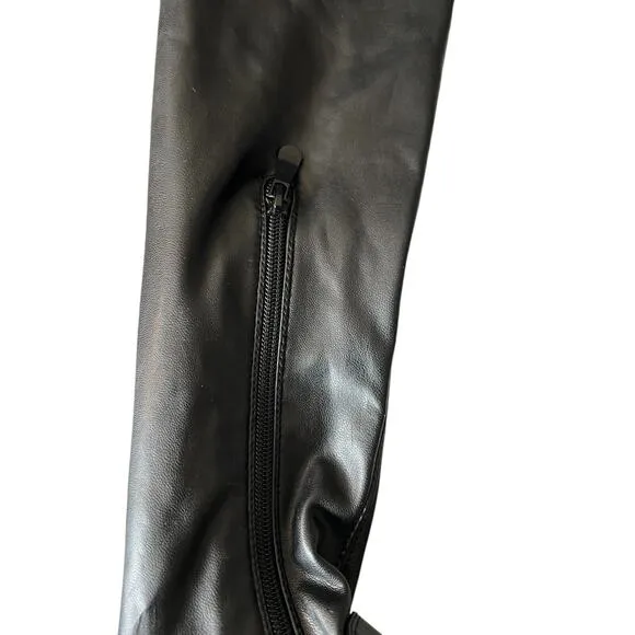 Azalea Wang Women's Black and Green Thigh High Boots Witch Halloween Naomi 7