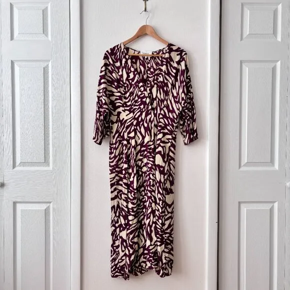 ba&amp;sh Goa Midi Dress in Bordeaux