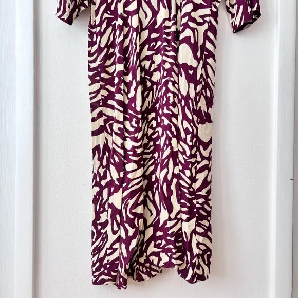 ba&amp;sh Goa Midi Dress in Bordeaux
