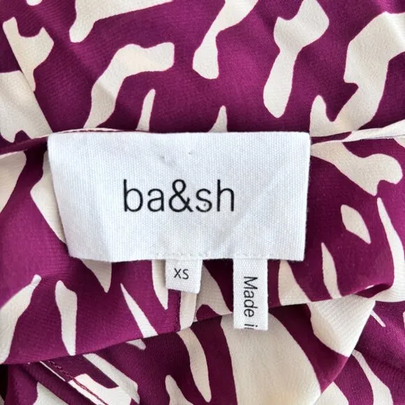 ba&amp;sh Goa Midi Dress in Bordeaux