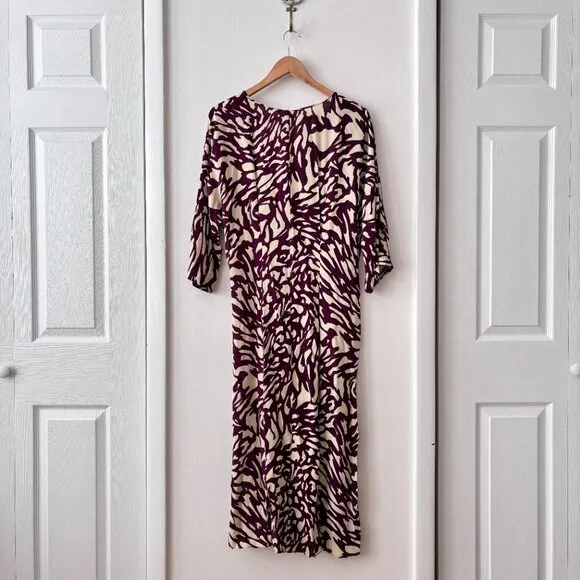 ba&amp;sh Goa Midi Dress in Bordeaux