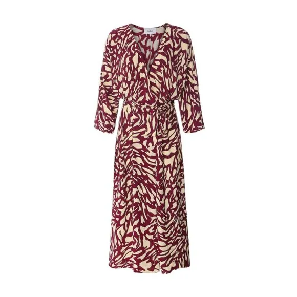 ba&amp;sh Goa Midi Dress in Bordeaux