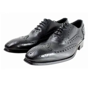Baki Black Oxford Mens Italian Leather Shoes
