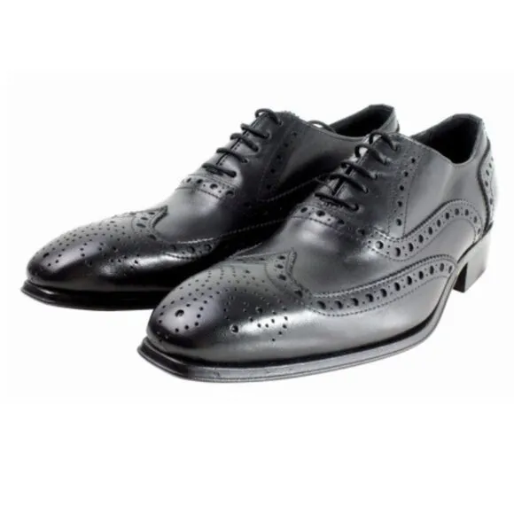 Baki Black Oxford Mens Italian Leather Shoes