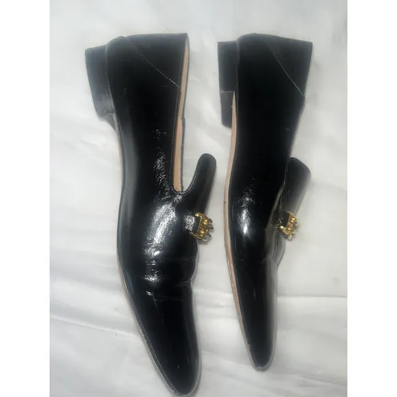 Bally Darcie Loafers Flats Black Leather Size 7.5