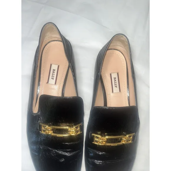Bally Darcie Loafers Flats Black Leather Size 7.5