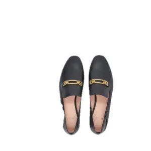 Bally Darcie Loafers Flats Black Leather Size 7.5