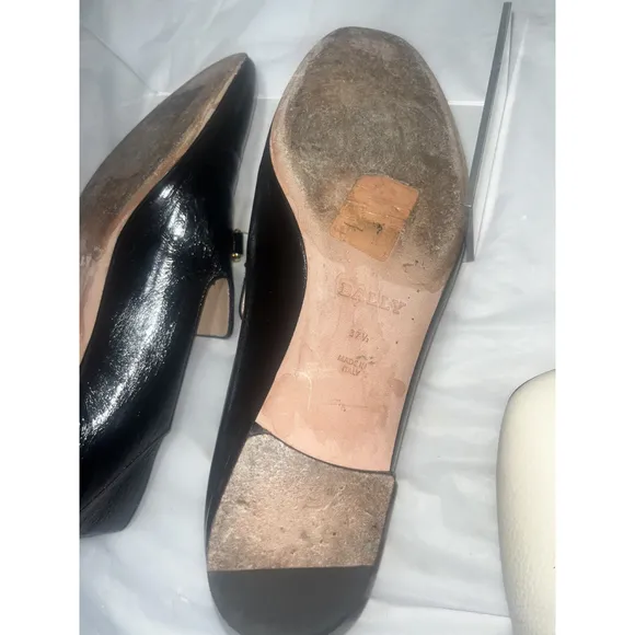 Bally Darcie Loafers Flats Black Leather Size 7.5