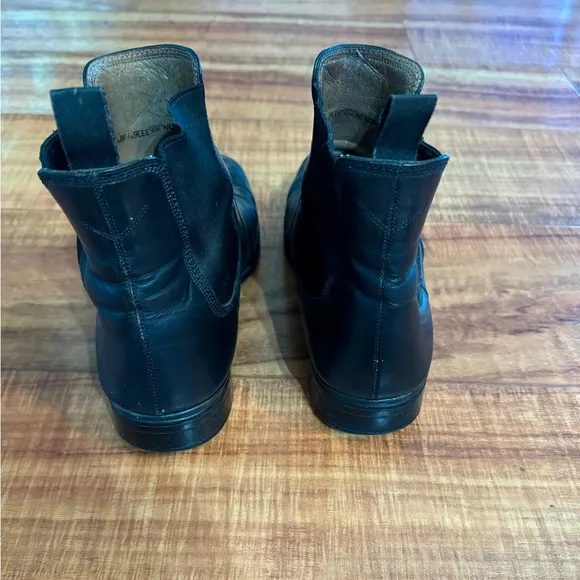 Bally flat ankle boots in black leather
