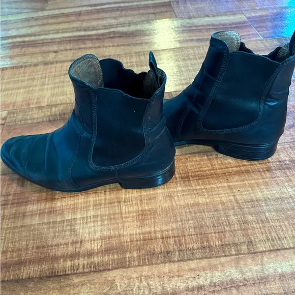 Bally flat ankle boots in black leather