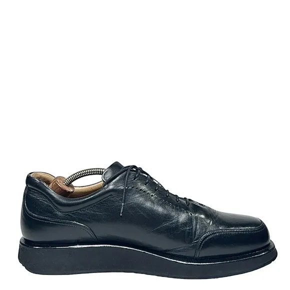 Bally Italy &quot;Rutger&quot; Platform Sneakers Glossy black Leather Men's Sz 10