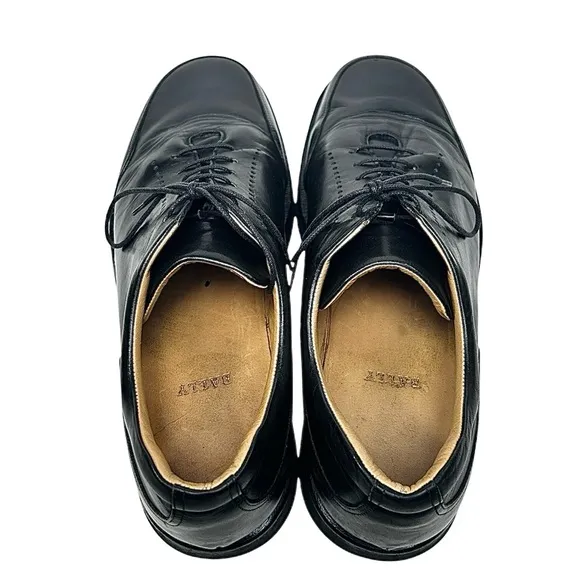 Bally Italy &quot;Rutger&quot; Platform Sneakers Glossy black Leather Men's Sz 10