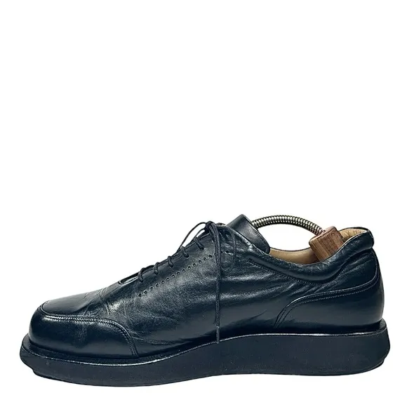Bally Italy &quot;Rutger&quot; Platform Sneakers Glossy black Leather Men's Sz 10