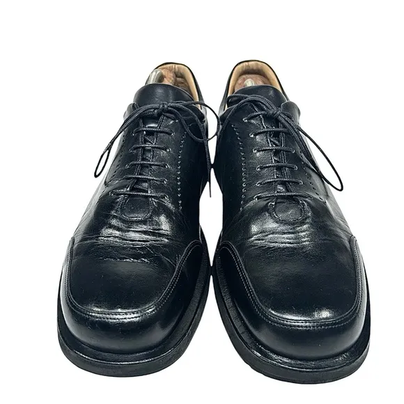 Bally Italy &quot;Rutger&quot; Platform Sneakers Glossy black Leather Men's Sz 10