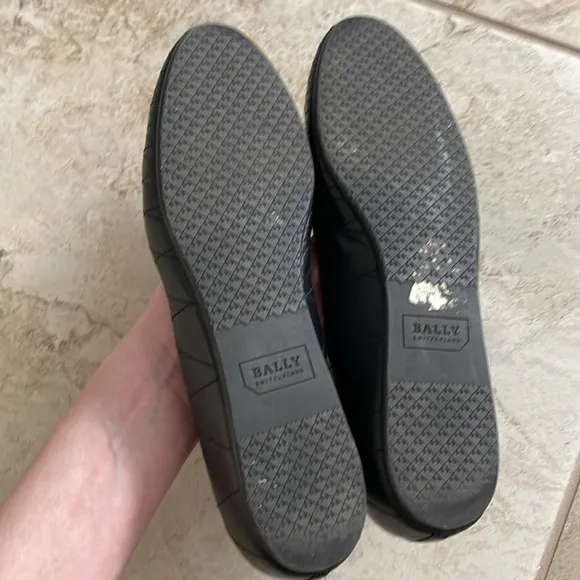 Bally Leather quilted Black Women's Flats