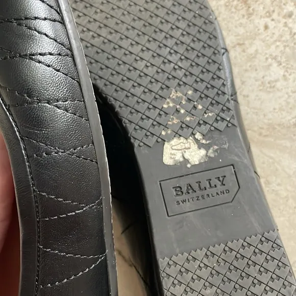 Bally Leather quilted Black Women's Flats