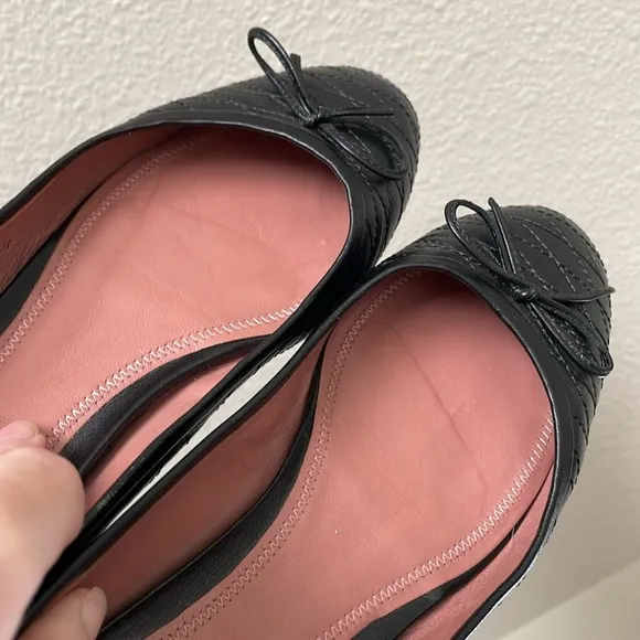 Bally Leather quilted Black Women's Flats