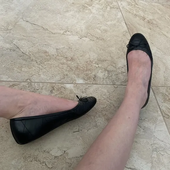 Bally Leather quilted Black Women's Flats