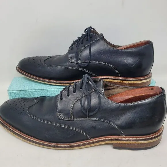 Banana Republic DIGBY BROGUE BLACK Leather Oxford Dress Casual Shoes Mens Sz 8