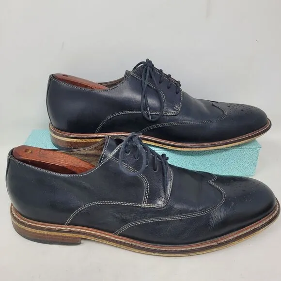 Banana Republic DIGBY BROGUE BLACK Leather Oxford Dress Casual Shoes Mens Sz 8