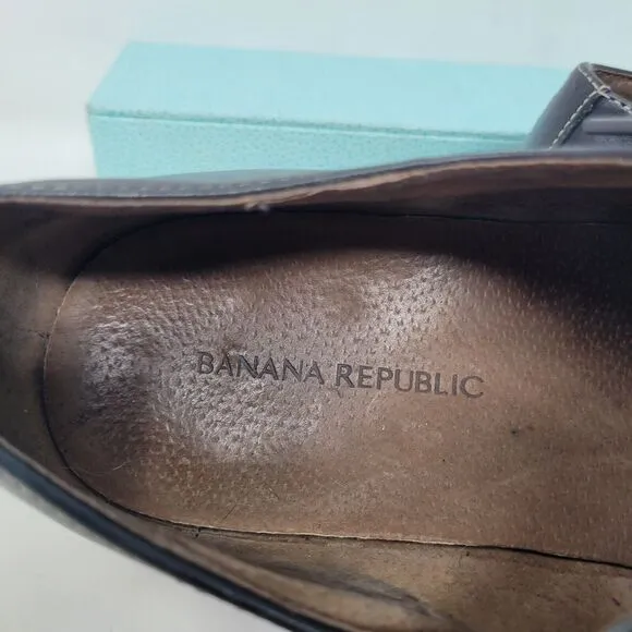Banana Republic DIGBY BROGUE BLACK Leather Oxford Dress Casual Shoes Mens Sz 8