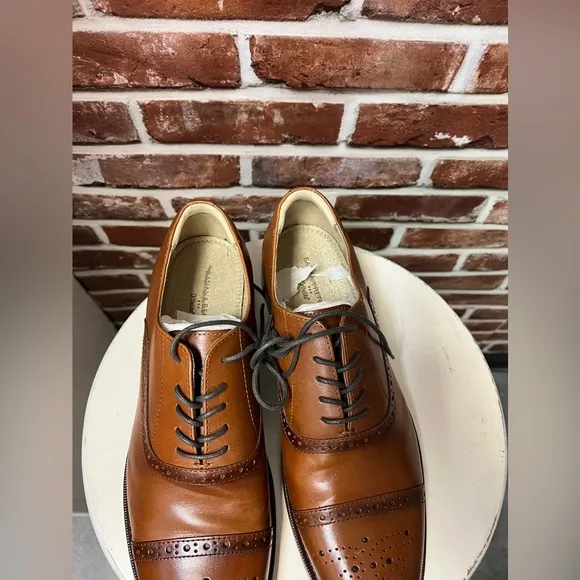 Banana Republic Men’s Ortholite Italian Leather Brogue Oxford Shoes Size 10 New