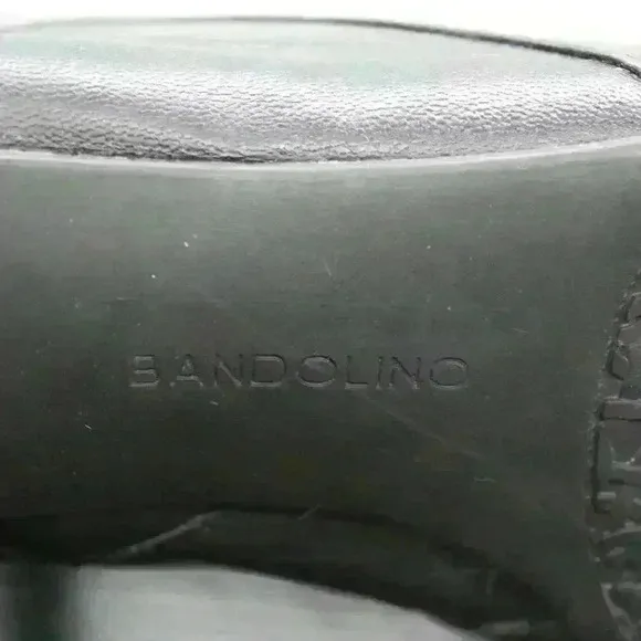 Bandolino Lappo Women's Black Leather Heeled Boots
