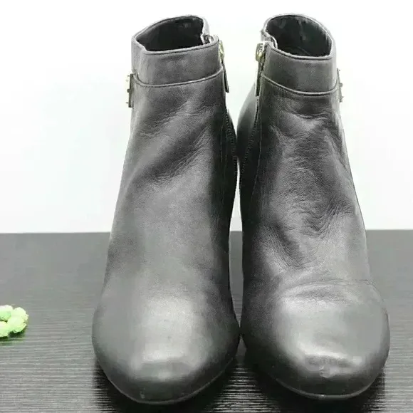Bandolino Lappo Women's Black Leather Heeled Boots