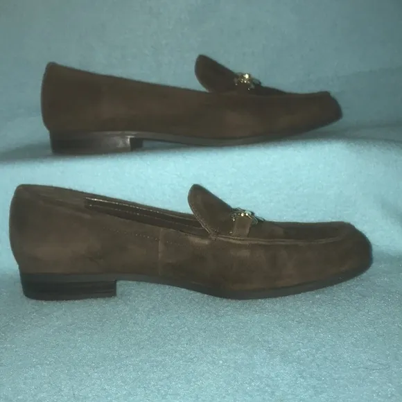 BANDOLINO Lehain brown suede slip on loafer flats made in Italy NEW size 6