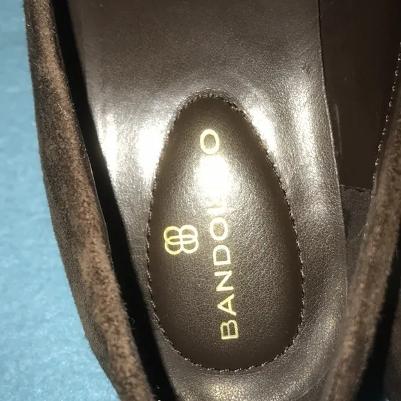 BANDOLINO Lehain brown suede slip on loafer flats made in Italy NEW size 6