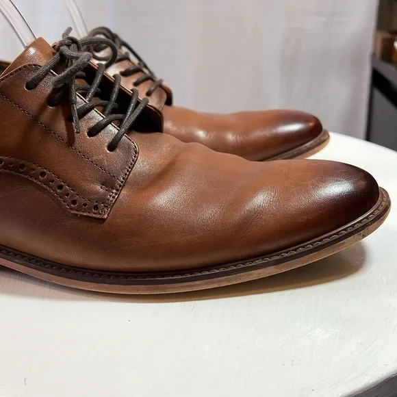 BAR III Men's Lace Up Brown Two Tone Toe Dress Shoe Career Work Men's Size 11