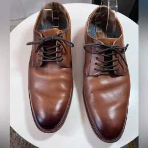 BAR III Men's Lace Up Brown Two Tone Toe Dress Shoe Career Work Men's Size 11